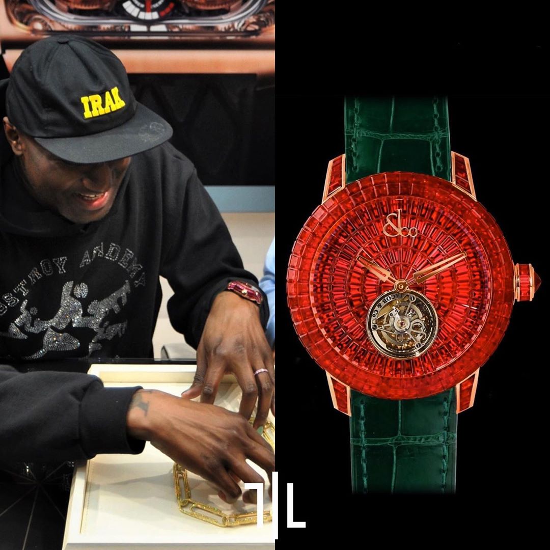 Virgil Abloh Wears a Jacob & Co. Watch With—Count 'Em!—424 Rubies