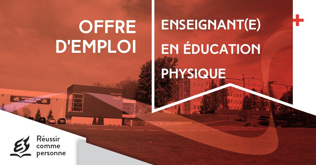 Le Collège Esther-Blondin est à la recherche d'un(e) enseignant(e) en éducation physique pour un remplacement jusqu'au 15 avril 2020. Pour consulter l'offre d'emploi: bit.ly/33aWzwB ⚽🏀🏈 Merci de partager. #monCEB #emploi #lanaudiere