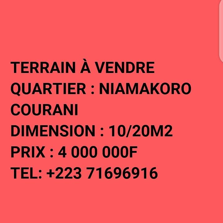center_mali's tweet photo. TERRÀIN À VENDRE À NIAMAKORO COURANI VERS KABALA EST.

DIMENSION : 10/20M2
DOCUMENT : PERMIS 
PRIX : 4 000 000F 

TÉLÉPHONE : 
+223 71696916
+223 64111163
+223 77521451

NB : D'AUTRES LOTS ET PARCELLES DISPONIBLES.

#MALICENTER
#BavieuNiamakoro
@FrereOumar @InvestirauMali https://t.co/yzTE5ZOsAt