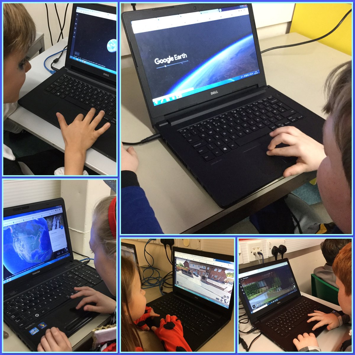 allhallows_prim's tweet photo. Oak Class discovered facilities in their local area and Chestnut Class search for countries that we trade with. They used Google Earth to zoom in to see industrial areas and where you can visit in Medway. An informative PYP session. 
@LA_Trust https://t.co/Vwxh7DBWam