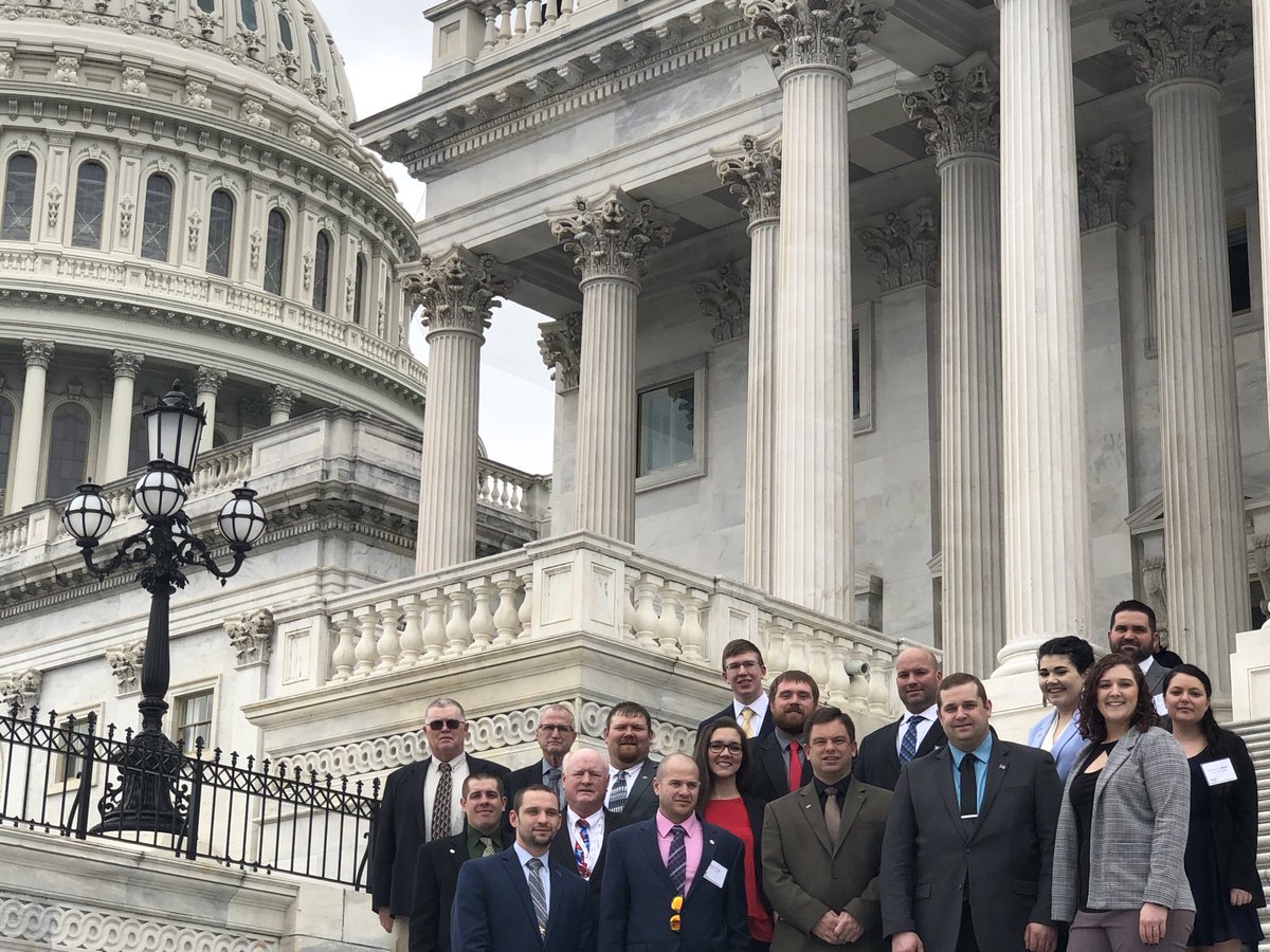 WorkingTheHill's tweet photo. Outstanding group of @ILFarmBureau Leaders to Washington gearing up for a meeting with @SenatorDurbin #L2DC #Trade #AgEconomy #RFS https://t.co/EZqtlN0w47
