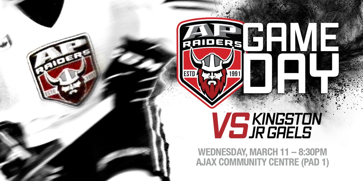 GAME DAY
It's an important one for both squads! Don't miss game 3 tonight! Raiders vs @GKMidgetHockey. 8:30pm, Ajax Community Centre (Pad 1). Let's Go #Raid #OMHA #RedHats @RoadToTelus
