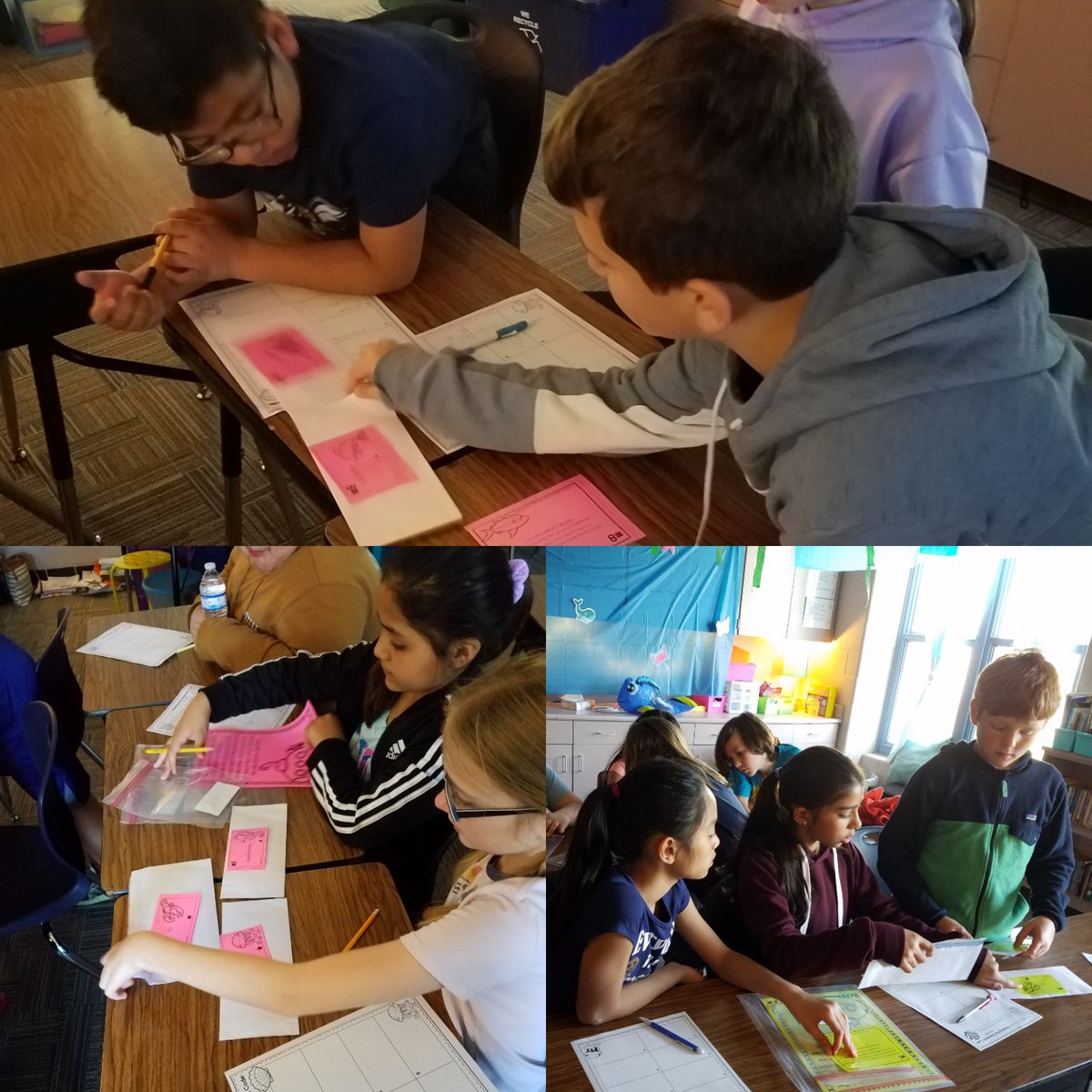 MrsHolbrook_4th's tweet photo. We took class under the sea today for an underwater adventure! The students worked hard answering clues about parts of speech in order to escape. #nimitzbest #kisdbest #4thgrade https://t.co/XZiZ10ifbh