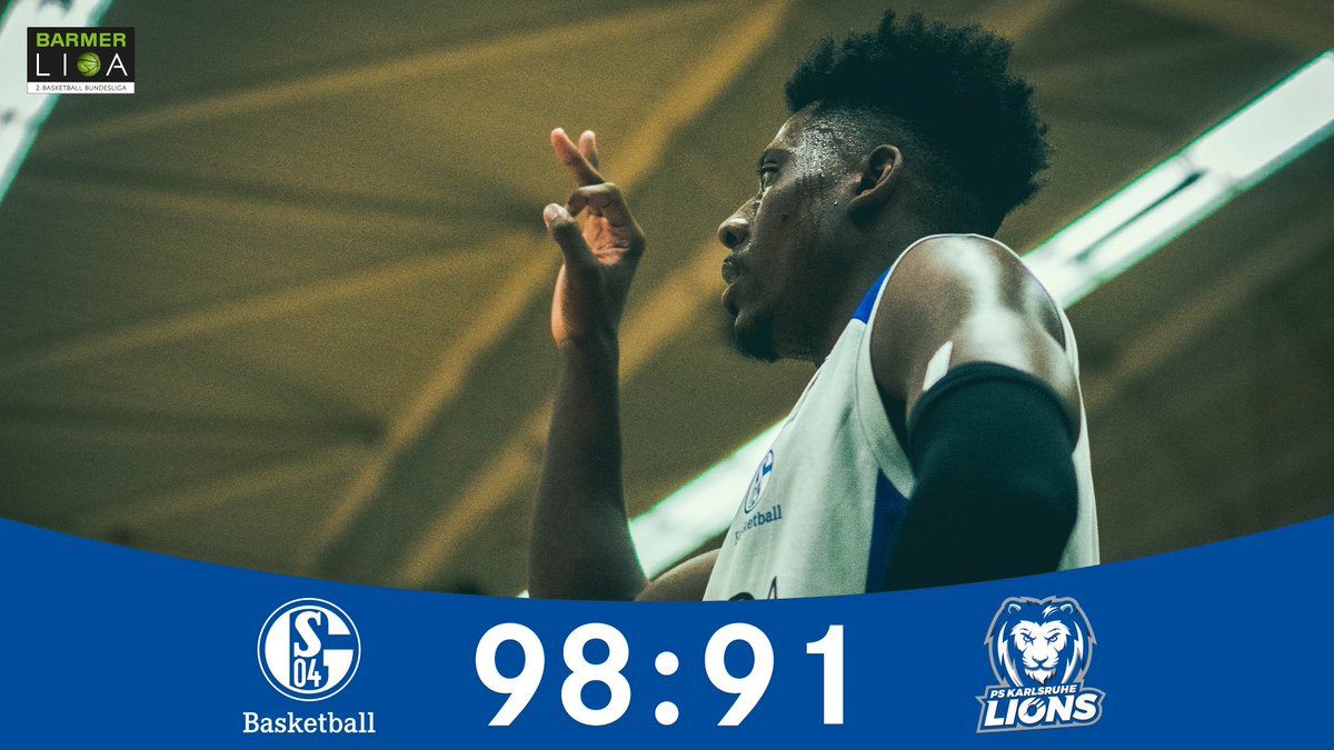 s04basket's tweet photo. JAAAAAAAA!!!!! Wir holen den Sieg gegen die PS Karlsruhe LIONS und gewinnen auch den direkten Vergleich!!!!! 💪😤 #S04BB #S04 https://t.co/RHWYYgX0qK