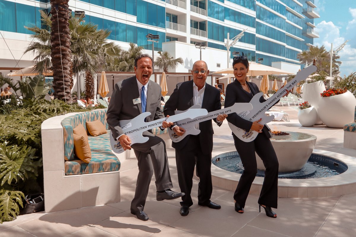 SHRTampa's tweet photo. To celebrate our 16th Anniversary, we're giving back! In 2014, we pledged $100K to 4 charities – $10K a year for ten years. Today, we continue to honor our commitment and give back to our Tampa Bay community. 🤘🥳 #HardRockTampa https://t.co/zGGble99dt