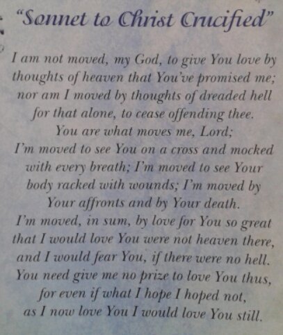 DouayRheims1's tweet photo. "Sonnet to Christ Crucified"
#Lent #Lent2020 #WayOfTheCross #StationsOfTheCross #Jesus #Christ #Lebanon #BudgetSpeech2020 #budget #cornoravirusuk #Cork #Christian #poetry #poem #4LastThings https://t.co/8oBMlnp1Po