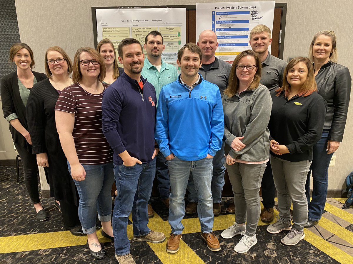 DeltaCompanies's tweet photo. Paige Kohler (far left) and Victoria Taffet (far right) pose with their class during today’s Continuous Process Improvement Facilitators Training.
#CPI #DeltaCos #Learning #Training #DeltaROCKS #ContinuousProcessImprovement @GroupeColas @ColasUSA https://t.co/Mcds23n4TY
