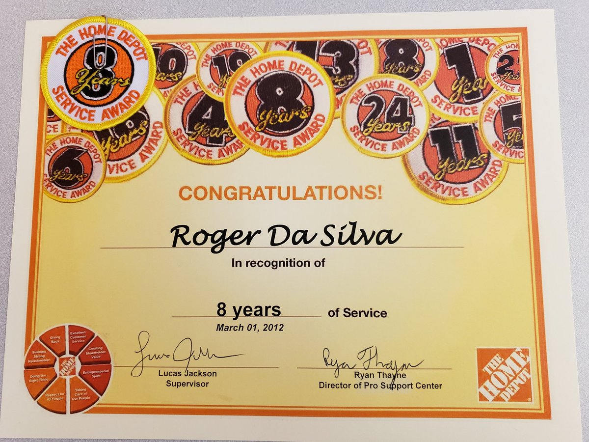 RogerTHDPro's tweet photo. 8 yrs down #PSC #HomeDepot #CustomersFirst https://t.co/6KYYxJFrf4