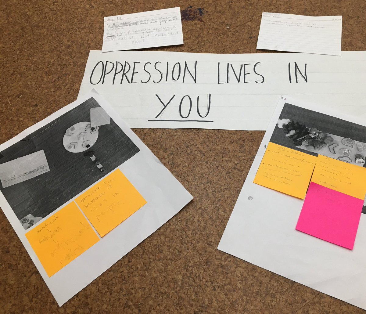 vanderclass's tweet photo. Today 8-1 and 8-3 met in groups for our #PBL around systems. Students shared insights from claims they built &amp; looked for links bt claims - then decided on a title for their kinetic art piece that they will build, tying their claims together #MakeWriting #FNMIed #onsshg https://t.co/VulUEQdTmV