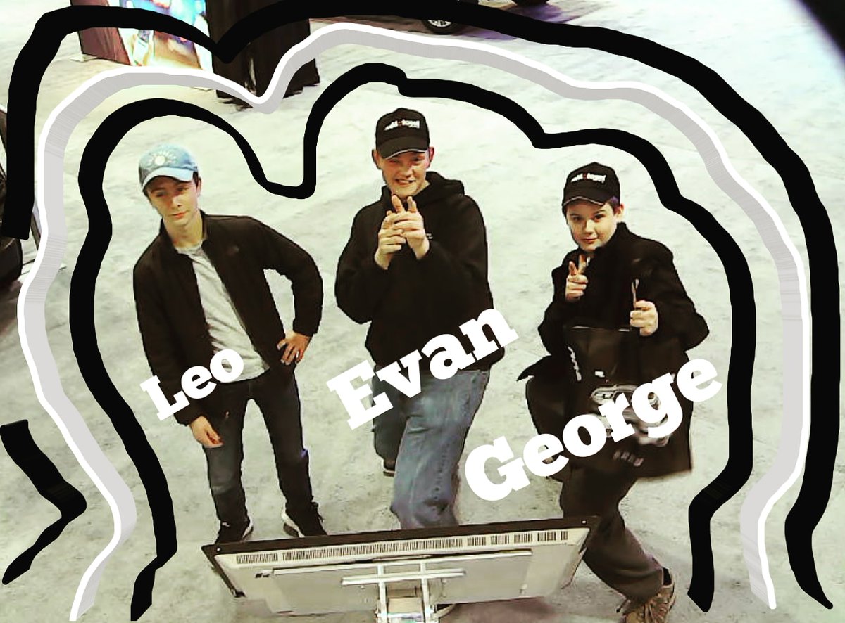 HankTheRobot's tweet image. This Hat Wearing Welcome Wagon Of Mustang Loving Humans Known As Leo, Evan &amp;amp; George Greeted Me With This Photo OP Here At The @calgaryautoshow Inside The @ford Booth!! 😃🤖🧢 #fordperformance #hanktherobot #f150 #mustang #hats #calgary #cars #allelectric