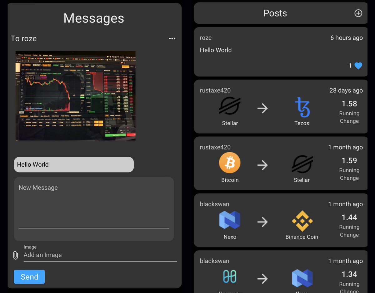 rozeio's tweet image. Two new features!!
✅ Direct Messages
✅ Text/Photo posts