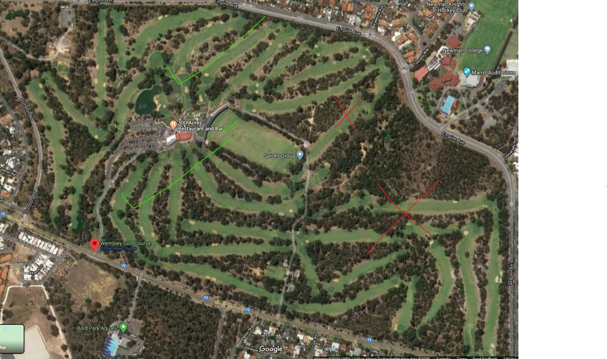 TownOfCambridge's tweet photo. #WembleyGolfCourse. Fire is out with emergency crews currently mopping up. Golfers please note ONLY the front 9 holes of Tuart and the Old Course are currently closed for the morning. Play possible on the back 9 & driving range as per usual. Staff will direct customers. https://t.co/hMYzDJvR7o