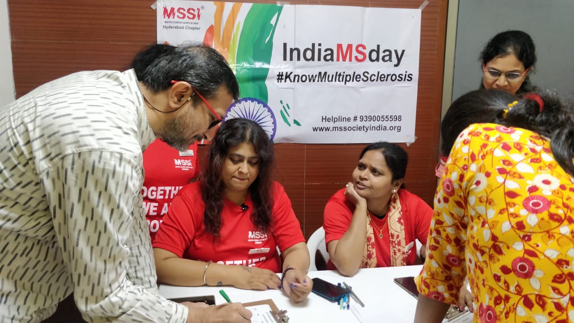 mssocietyindia's tweet photo. #Hyderabad held a symposium Multiple Sclerosis - Fighting the Invisible at Apollo Hospitals with a panel of 4 senior doctors attended by MSPs, caregivers, & supporters.
@WorldMSDay @MSIntFederation @MoHFW_INDIA @moayush #PMJAY #KnowMultipleSclerosis https://t.co/nmKwtJ83Ji