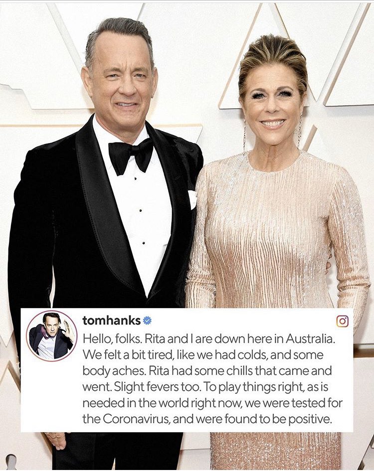 TheMediaLounge_'s tweet photo. May they get well soon! 🎙
🎙
#TomHanks #RitaWilson #coronavirus #china #nigeria #usa #trump #us #health #breakingnews #trendingnews #media #iGexplore #nyse #realestate #health #epidemic #bibleprophecies #news #TheMediaLounge #stayinformed #hollywood https://t.co/nvOd26bH9v