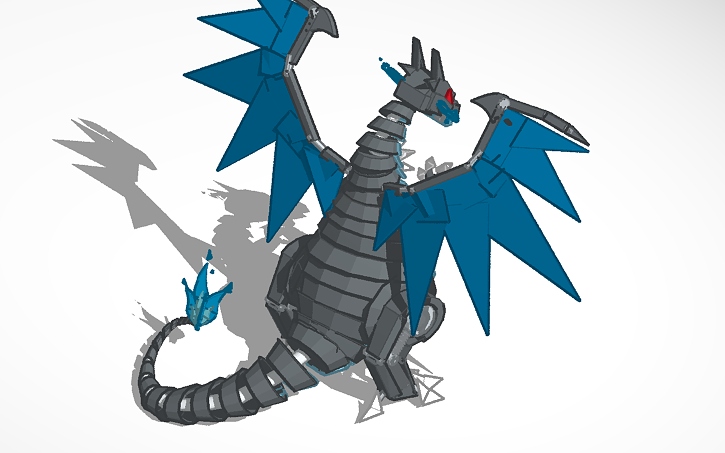 Pokemon - Mega Charizard X 3D model 3D printable