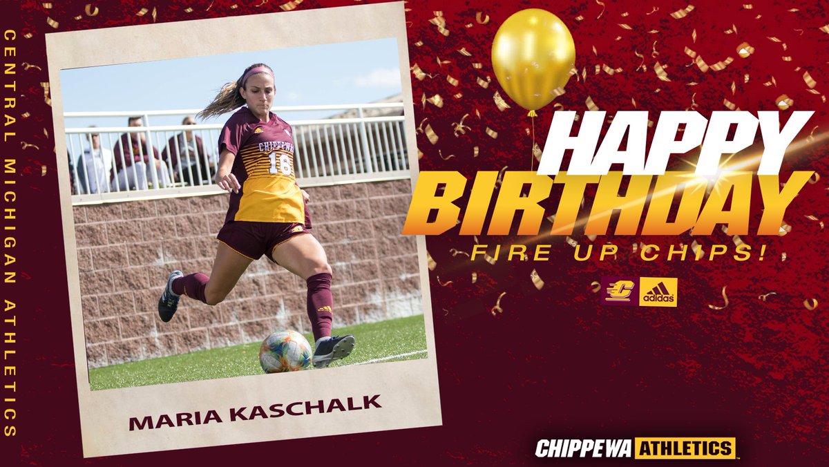 CMU_W_Soccer's tweet photo. Happy birthday to our senior defender, Maria Kaschalk! 🎉

#FireUpChips https://t.co/Lkx6fQlUG4