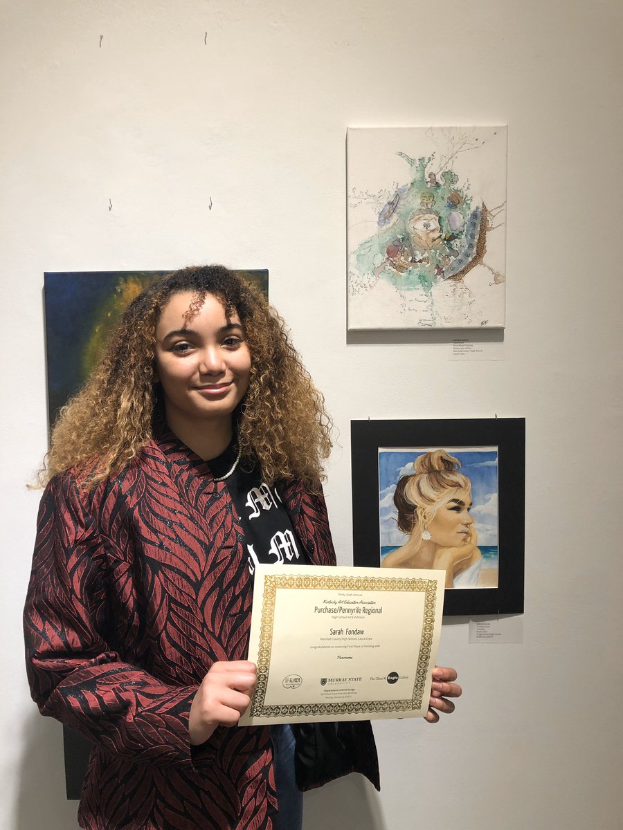 MCVisualArts's tweet photo. Late posting this, but I’m super proud of our Marshall kiddos for being accepted into this years KyAEA Regional Art Competition. 23 pieces accepted, and 4 get to move on to state. #marshallproud #KyAEA #highschoolart #murraystate #proudteacher https://t.co/NPbt8DZrnO