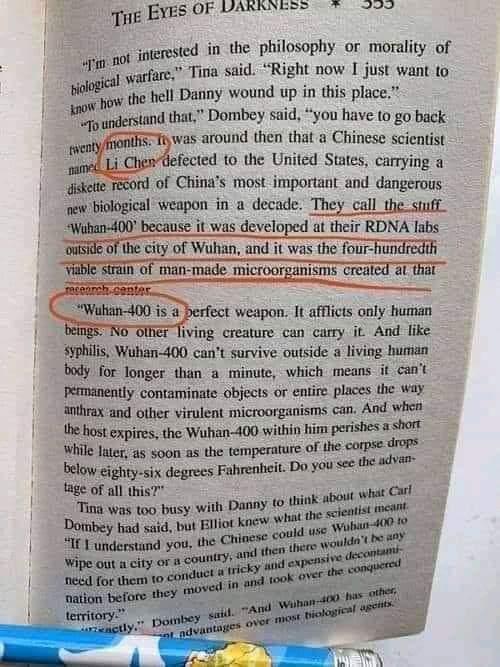 bazlarosli's tweet photo. Buku ni di publish tahun 1981,iaitu 40 tahun sebelum CoVid-19. Macam mana dia tahu? Atau memang CoVid-19 ni conspiracy yg failed.

#COVID19 https://t.co/1uaoRLPFot