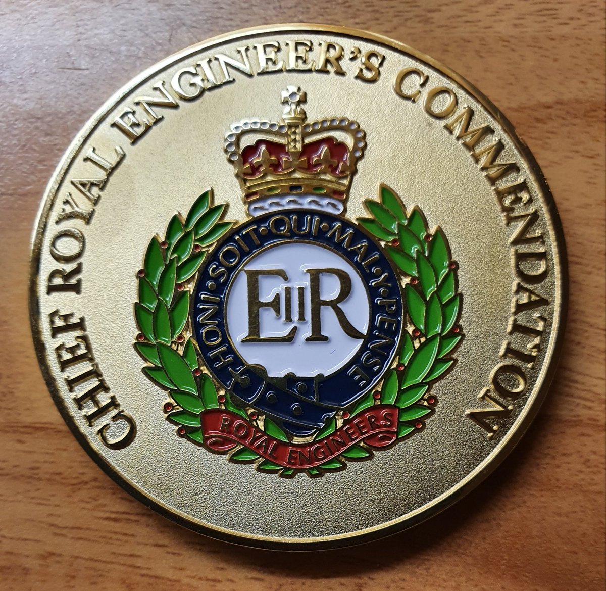 Curry735's tweet photo. So today after 26 years, I was presented a Chief Royal Engineer's Commendation by @CommandantRSME for services to Sapper Sport.  Many thanks @UrchTyrone for your endorsement it means a lot to me &amp; my teams who are looking forward to the RE Games in Jun. @CorpsColRE @CorpsSM https://t.co/dwV3iMHz6I