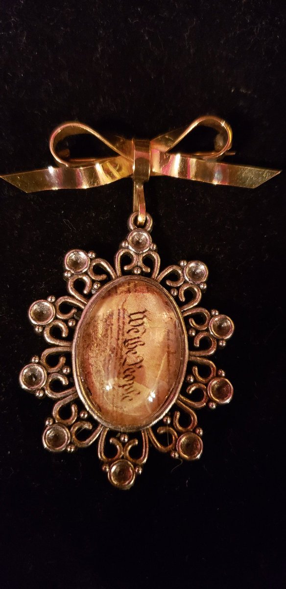 JillWineBanks's tweet photo. #JillsPins for tonight's #jacpac event which includes my remarks before see the wonderful play #WhatTheConstitutionMeansToMe, is the preamble to our constitution. I'll also be signing copies of my memoir, #TheWatergateGirl. https://t.co/ADF4nWhp6V