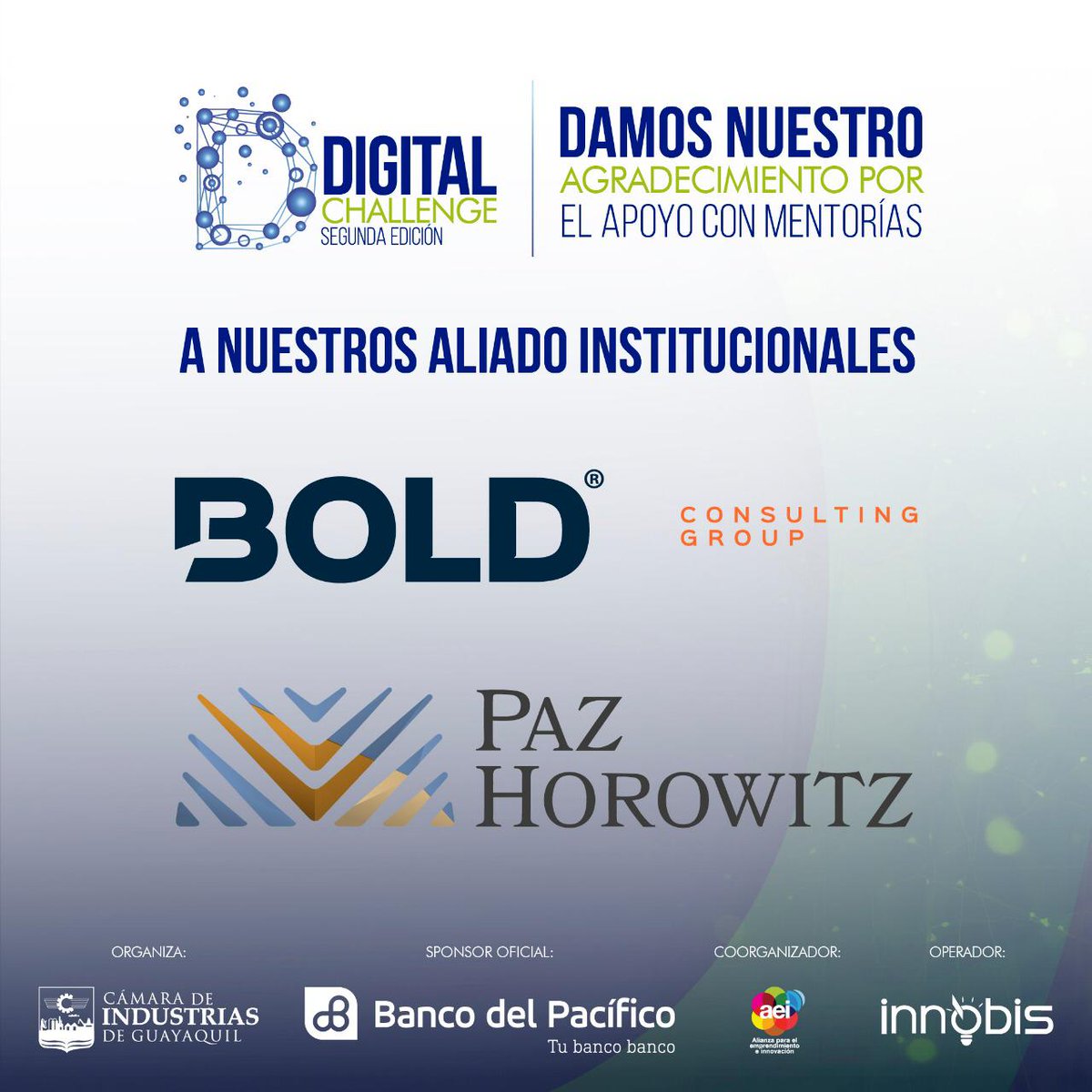 Dentons_PH's tweet photo. Apoyamos en el proceso de mentorías de #DigitalChallengeEc promovido por @innobis_ec. Un gusto apoyar a los emprendedores y sus modelos de negocio. Éxitos a todos los participantes. https://t.co/6QmbUmUx7j