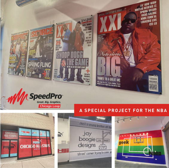 SpeedProCL's tweet image. Here are a few cool examples of a huge project we installed for the NBA. This installation included multiple murals, window coverings, posters, and so much more, and really highlighted our ability to make Surface ImpactTM!

#SpeedProChicagoLoop #GreatBigGraphics #SurfaceImpact