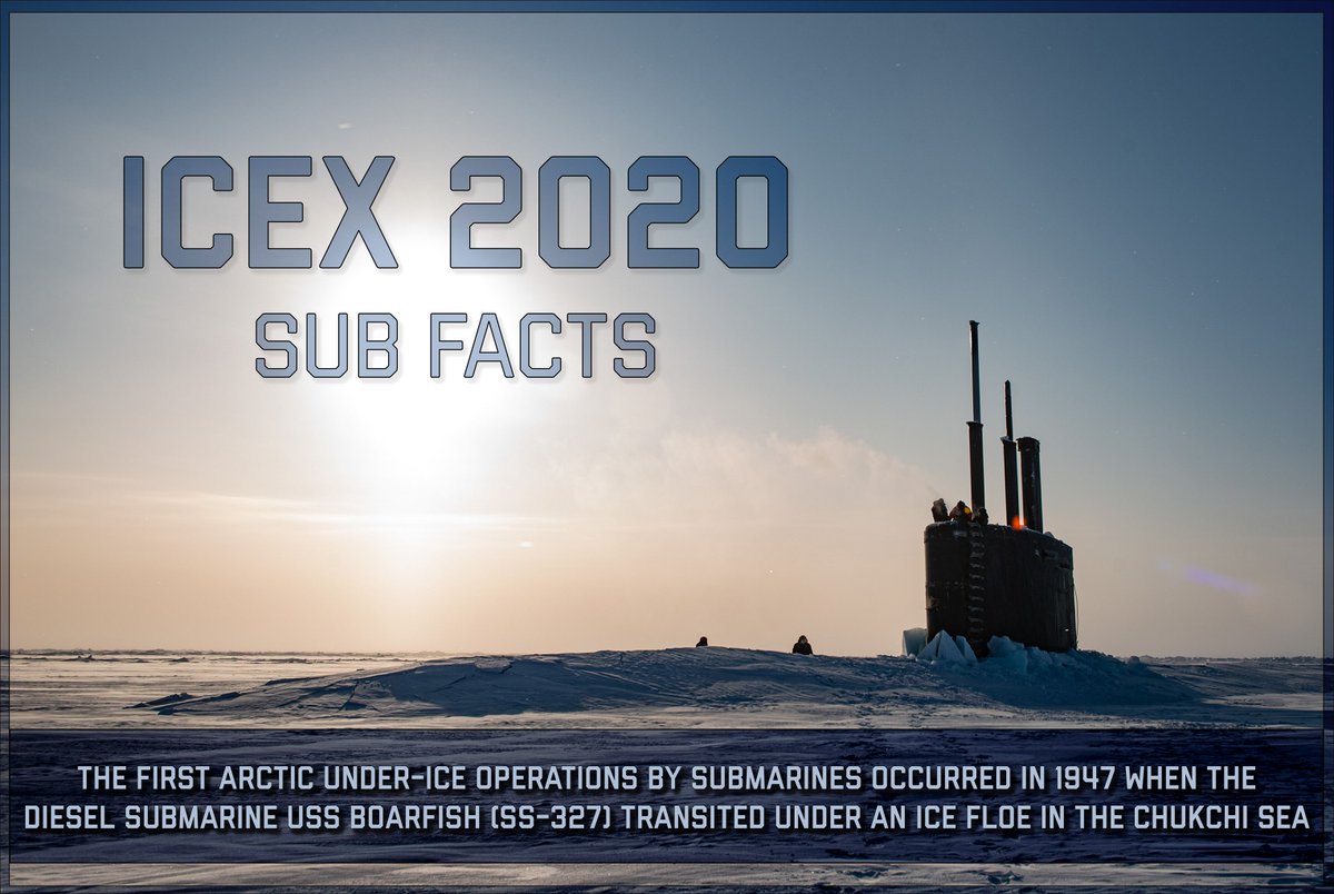 PacificSubs's tweet photo. Did you know the first #Arctic under-ice operations by #submarines began with USS Boarfish? #ICEX2020 @USNavy #SubFacts #NavyHistory #WednesdayWisdom https://t.co/NBnVCEaN1w