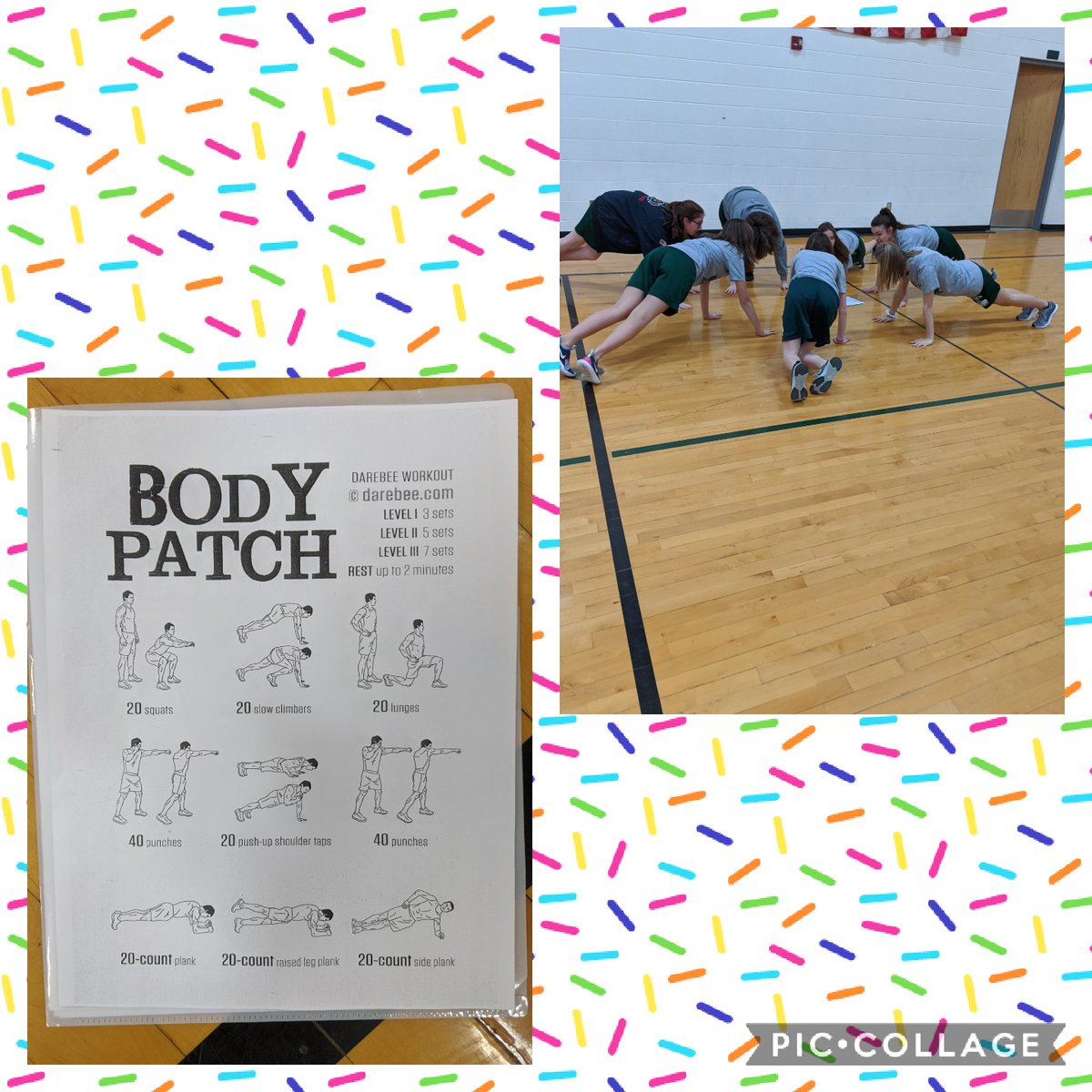mrsmoreland_nms's tweet photo. Wellness students worked in small groups to complete the #Darebee workout during class today #peermotivation #targetheartrate @NMS_Knights https://t.co/o8Y06myFli