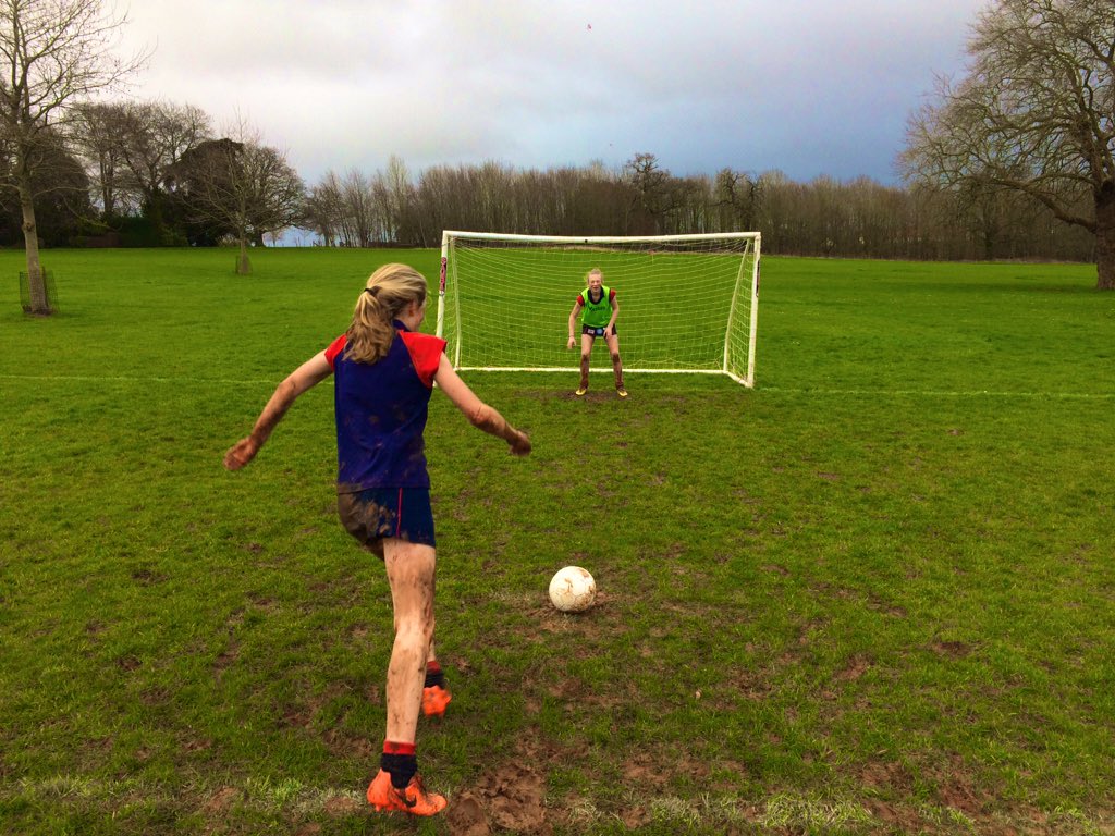 KingsCollPrepCC's tweet photo. The girls enjoy a little football training yesterday. Unfortunately their tournament was cancelled today because of waterlogged pitches, but that didn’t stop us enjoying a friendly game at King’s @kingshallsport @KingsHallSchool #muddykit https://t.co/D8aTsvpQ67