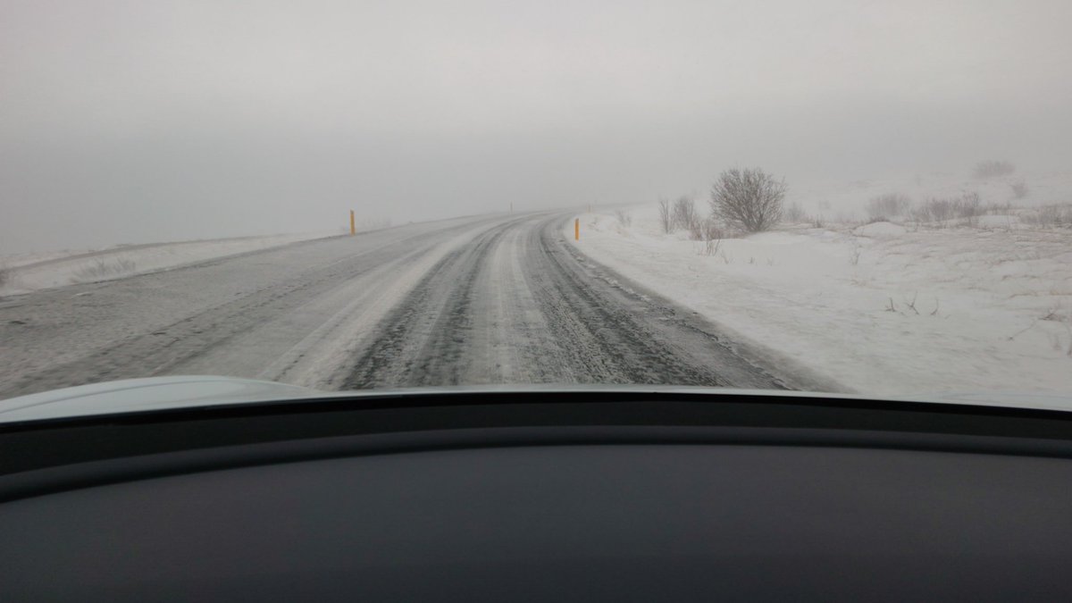 enn_nafnlaus's tweet image. ... times, but the traction control reaction speed was impressive (#TeslaSoftwareIssues).

Even in this weather (#TeslaColdWeatherIssues), the two hour drive only used 1/3 of the battery (#TeslaBatteryIssues, #TeslaRangeIssues). It&apos;s now happily plugged in (#TeslaChargingIssues).