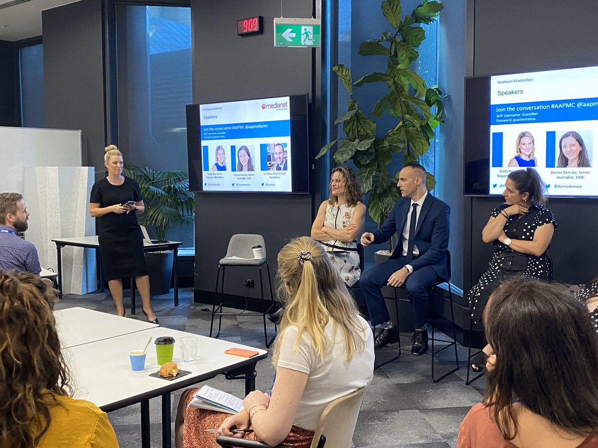 mn_insights's tweet photo. The panelists at today’s @aapmedianet Masterclass in Melbourne sharing their insights with attendees #AAPMC https://t.co/p6PLhbF3MA