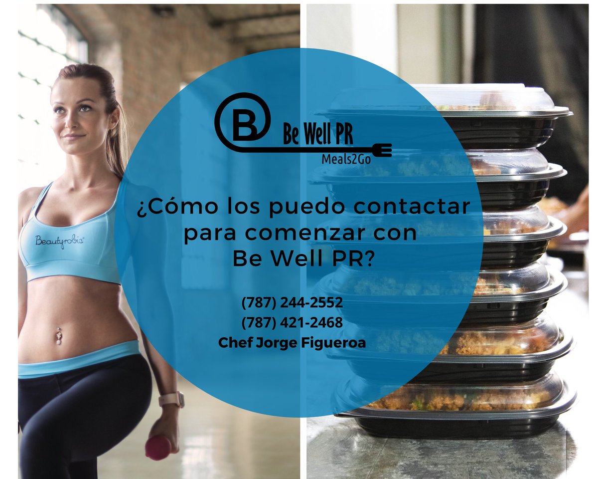 bewellpr's tweet photo. Para más información de nuestros meal preps, escribe o llama al (787)244-2552 (787)421-2468 donde el Chef Jorge Figueroa te contestará cualquier duda o pregunta de acuerdo a tu necesidad. https://t.co/7j2LEYq6Iz