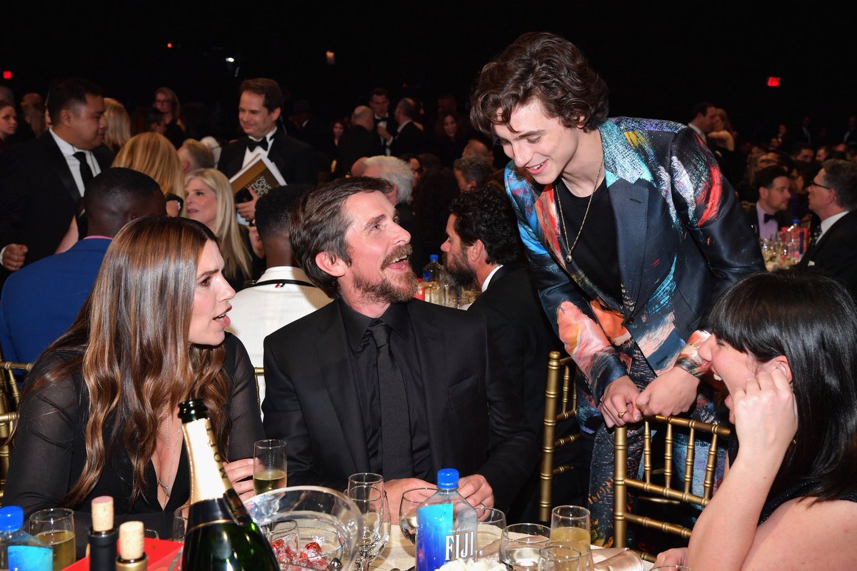 Christian Bale and Timothée Chalamet