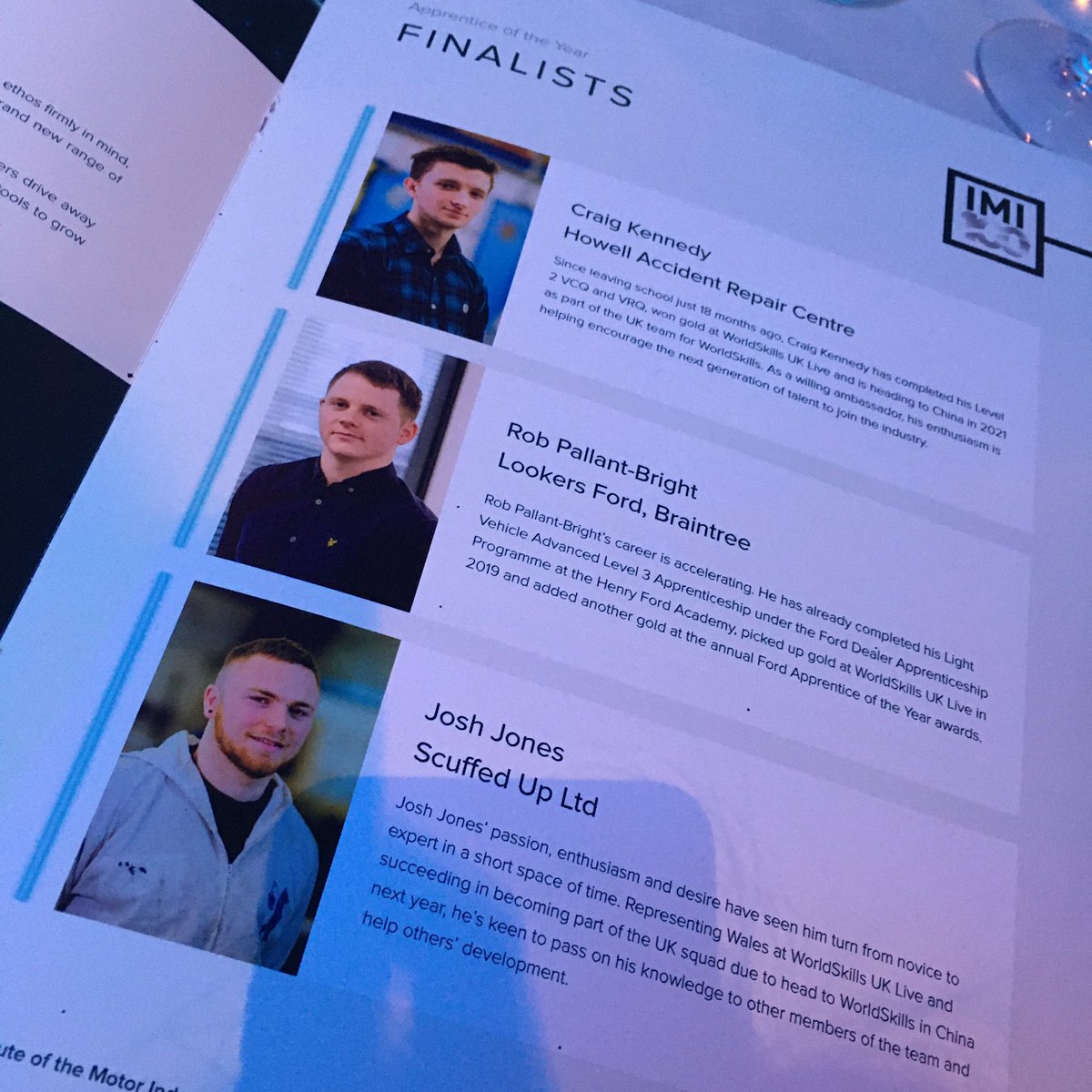 IMICareers's tweet photo. Some familiar faces here at the IMI Centenary Dinner tonight! Huge congratulations to the finalists and winners this year, we couldnโt be more proud of our IMI Skill Auto 2019 finalists!
#proud #winners #MotorCareers #SkillAuto #finalists #BeHereNextYear https://t.co/0uNlR8G6FJ