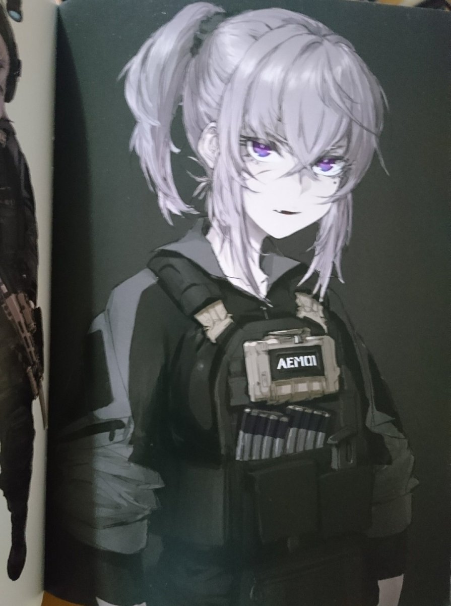 dm Sur Twitter C97で頒布されたアルマ01さんの色紙 額縁を用意して部屋に飾っておくつもりです 併せて頒布された同人誌に掲載されている Sbr装備のキャラクターの横顔で合っているのでしょうか