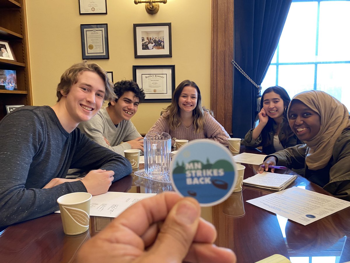Young climate leaders, ⁦<a href="/MNclimatestrike/">Minnesota Youth Climate Strike</a>⁩, pushing me to take greater action on climate and environmental justice and green house gas emissions.  They determined and inspiring.