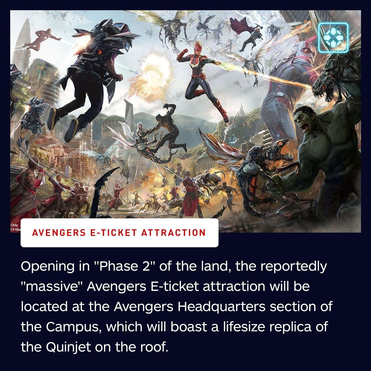 IGN's tweet photo. The Avengers Campus opens in Disney’s California Adventure park this summer with a new ride, heroes, crazy food, and even more to come. https://t.co/tEfAa2Ds8R