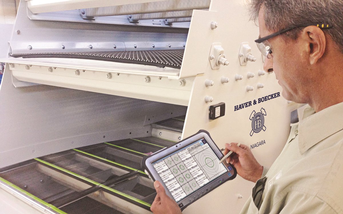 im_mining's tweet image. #HaverandBoeckerNiagara is showcasing #PROcheck at @conexpoconagg, part of its service program. Each analysis includes a #vibratingscreen &amp;amp; #screenmedia inspection report &amp;amp; focuses on recommendations for optimised #screening #futureofmining #conexpo2020 bit.ly/33bZFR4