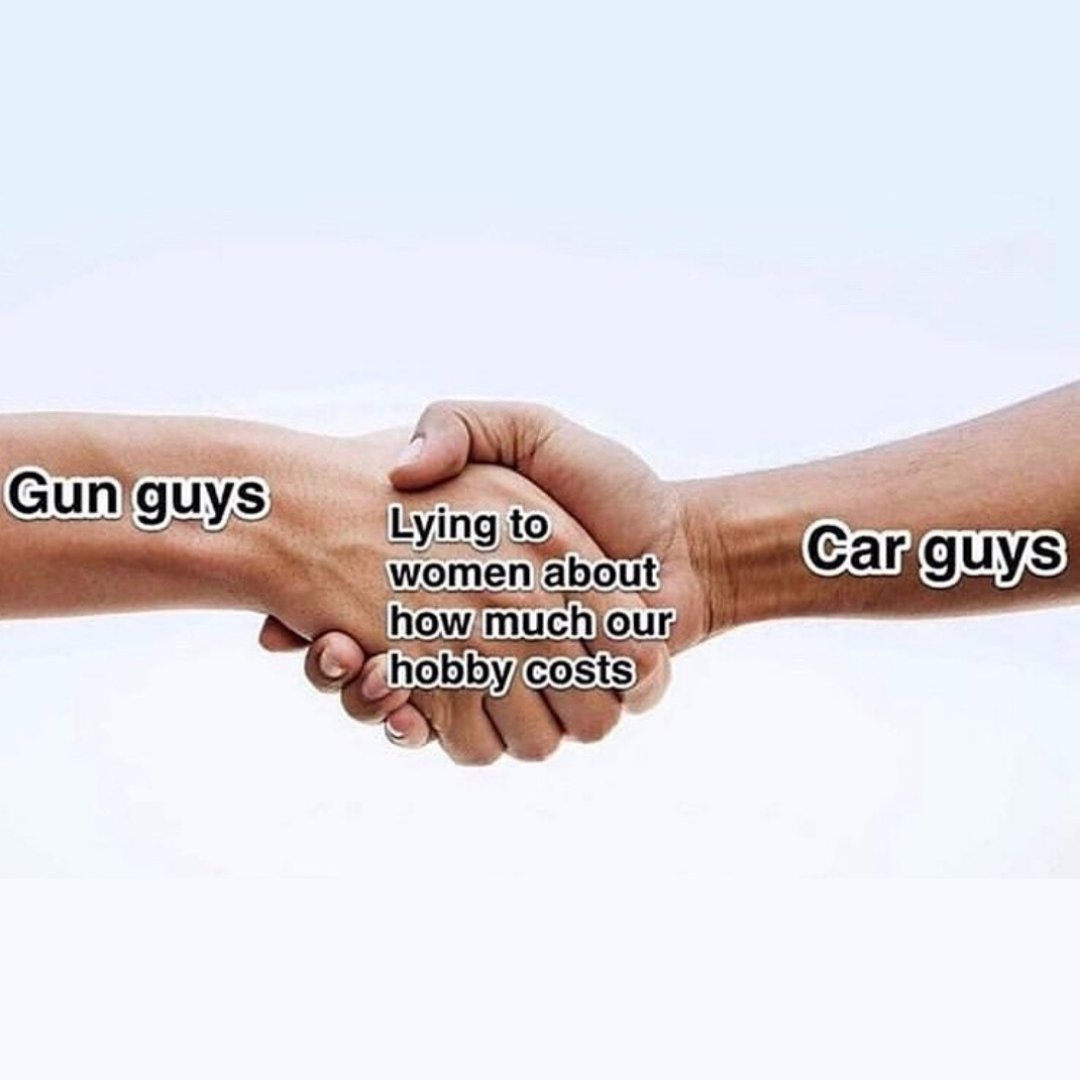 GSightSolutions's tweet photo. Car guys, our brothers from a different mother!
You know our pain!
#gunguy #gunguys #gungal #gungirl #carguymemes #gunmeme #gunmemes #gunlife #gsight https://t.co/Uxofot7sbK