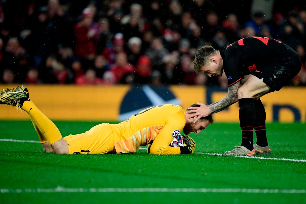 WhoScored's tweet photo. A tale of two goalkeepers...

Jan Oblak - 9 saves, 8.42 rating

Adrian - 3 saves, 1 error, 5.10 rating

#UCL #LIVATL https://t.co/HPbBHLFuPC