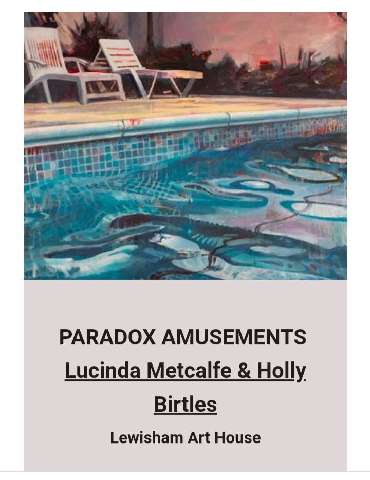 StPatsStudios's tweet photo. PARADOX AMUSEMENTS. An exhibition of work by @LucindaMetcalfe and @HollyBirtles PV Thursday 12th March 7-9pm Exhibition runs to 15th March open 12-6pm Friday, Saturday and Sunday Lewisham Art House 140 Lewisham Way SE14 6PD  https://t.co/OhLb0rjJb9 https://t.co/VR3x9KALTo