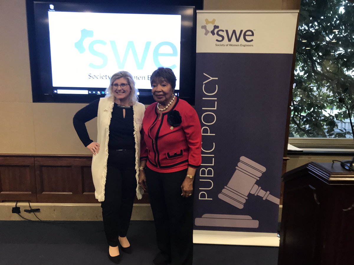 “When you look at some of our greatest innovations, they come from people like you in this room. Thank you for all you do!” And thank you, <a href="/RepEBJ/">Rep. Eddie Bernice Johnson</a> for your leadership! #SWEAdvocacy.