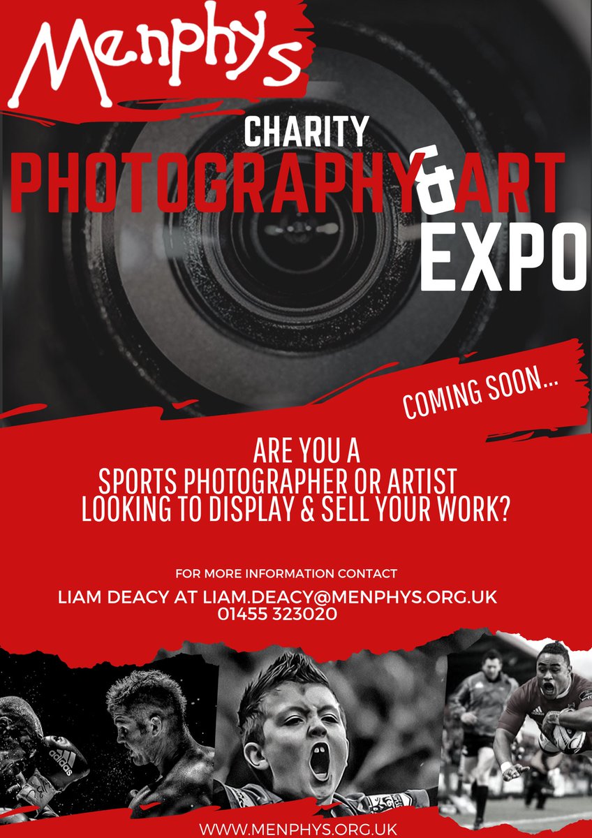 Deacyliam's tweet photo. I am looking for Sports Artists looking to display & sell their work?
Later this year we will be holding a charity photography & art expo at the @MenphysUK hub. If you are interested please get in touch.
#Charity #Leicester #Sport #Art #MoreThanADiagnosis #50YearsofMenphys https://t.co/RLdQIC9LS6