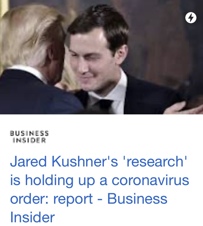cher's tweet photo. WAIT..JARED KUSHNER IS WORKING ON CORONAVIRUS😳NOW⁉️
🦠Dr Says Its More Than IRRESPONSIBLE 2 Put VACCINE OUT BEFORE IT’S GONE THROUGH”MANY TRIALS”.I Dont Care How Much 💸,%,💰JARED/trump are Going 2 Get From BIOTECH COMPANIES. trump♥️His💰,&amp; Stock Market,HE CARES NOTHING 4 US https://t.co/p2dscFXbNc