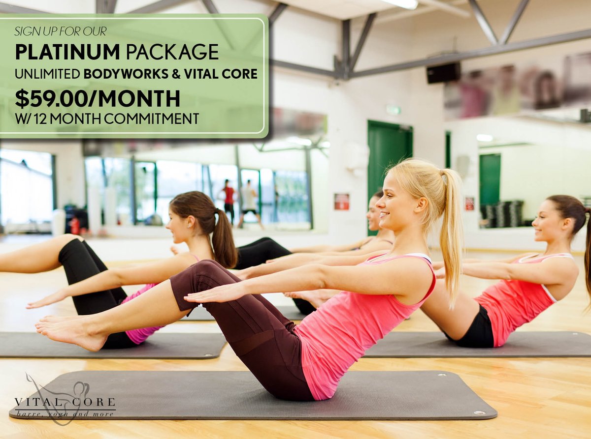 BodyworksWoburn's tweet photo. Check out the variety of options you get with our PLATINUM PACKAGE!
.
GET UNLIMITED ACCESS TO VITAL CORE & BODYWORKS w/our PLATINUM MEMBERSHIP PACKAGE!
$59.99/month - w/12 month commitment
https://t.co/qMMYy67kyF
.
#bodyworks #bodyworkswoburn #vitalcore #yoga #barre #Pilates https://t.co/VyihaTNip5