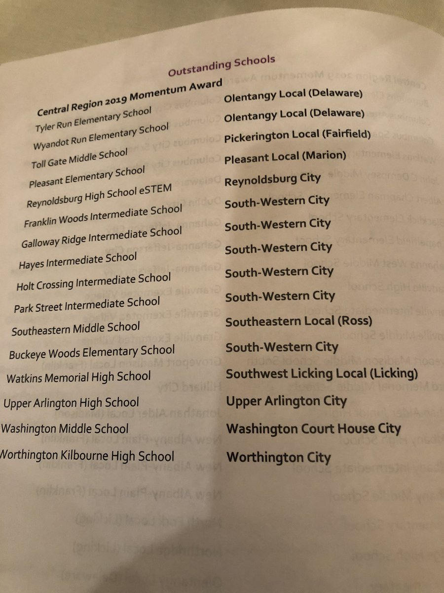 DavidForKids's tweet photo. So much achievement being celebrated at the @OHschoolboards Central Region Spring Conference from our District tonight! Congratulations  to our members and schools! #BelieveInSWCSD https://t.co/hy8RweDIdr