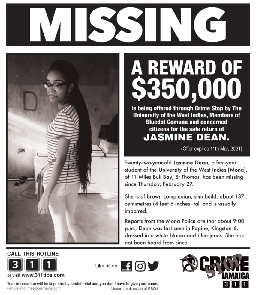 Ad that'll be in the papers come tomorrow 🙏🙏.  I spoke to her family today. There is still hope. #findJasmine