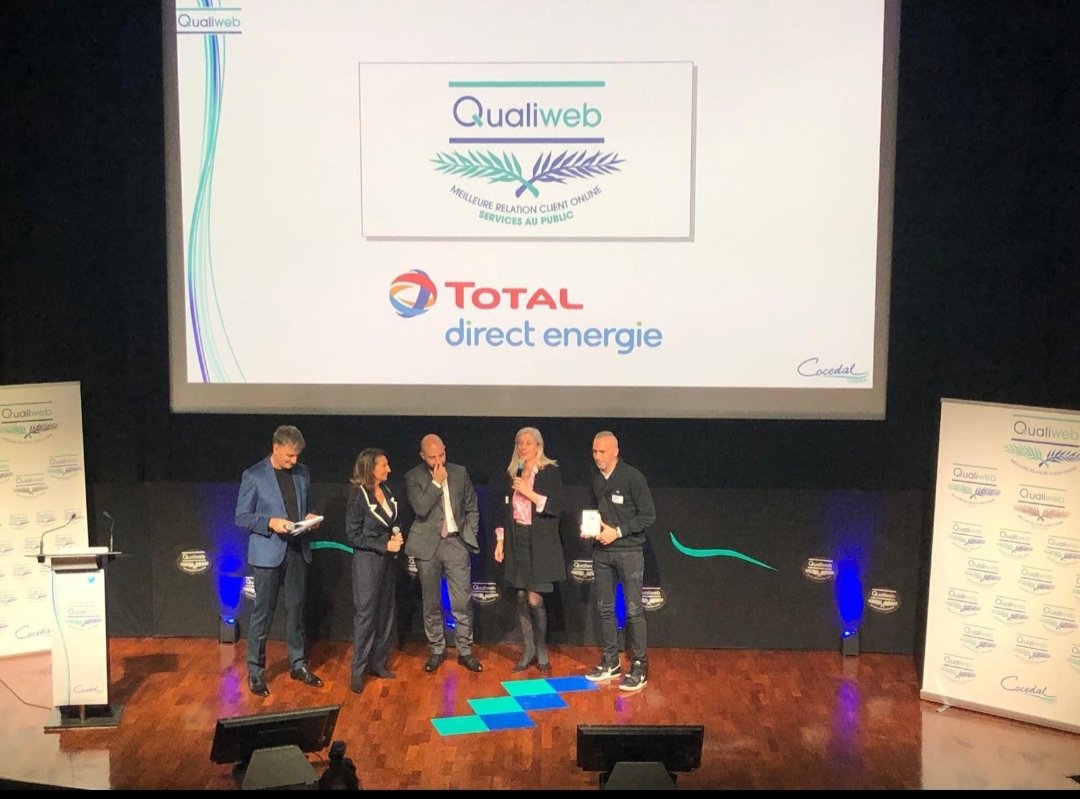 abalenceu's tweet photo. #Fierté de recevoir le trophée @QualiWeb de la meilleure #Relationclient en ligne pour la 3ième année consécutive !  Bravo à toutes les équipes 🥳🥳🥳 https://t.co/OlQRWI63Lj