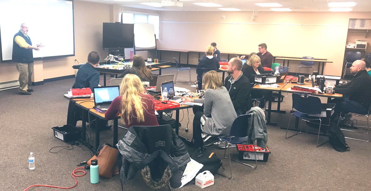 tyyost's tweet photo. @mackrellr leading LEGO Mindstorm and WeDo Beginners PD - Setting the foundations for @firstlegoleague in NEPA - more to come next year #cs4all https://t.co/xM8vRePE9b
