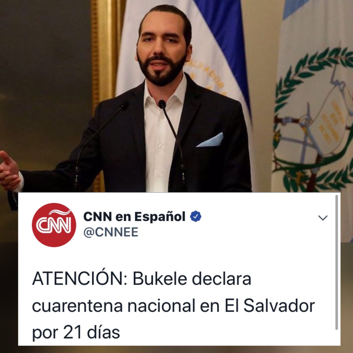 JhonyMosquera's tweet photo. Qué opinan de esta medida? Nadie entra a El Salvador por 21 días. https://t.co/QDH7aaystj